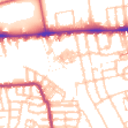 Daytime road noise heatmap for W3 7NY