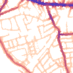 Daytime road noise heatmap for W3 8DW