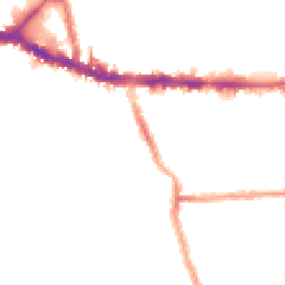 Night-time road noise heatmap for W3 8NN