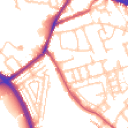 Daytime road noise heatmap for W3 8TP