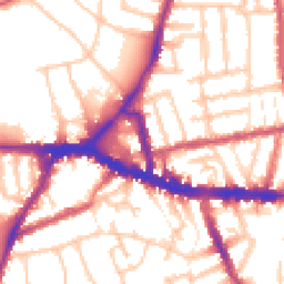 Daytime road noise heatmap for W3 9NJ