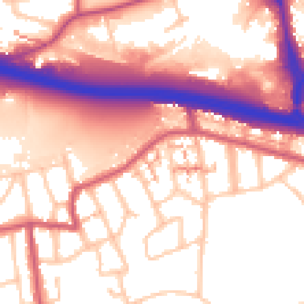 Daytime road noise heatmap for W5 1AG