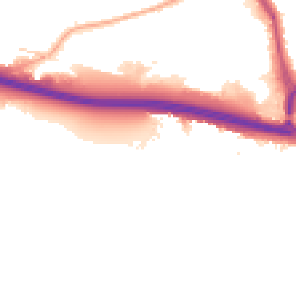 Night-time road noise heatmap for W5 1AQ