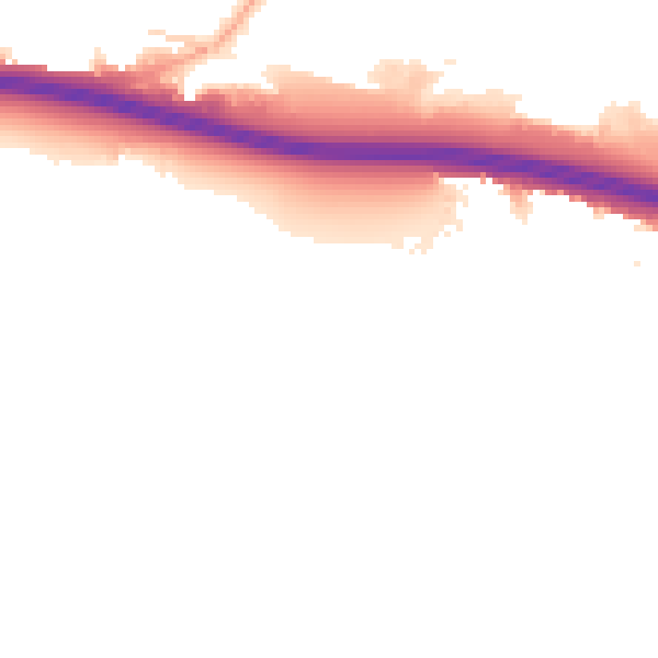 Night-time road noise heatmap for W5 1BB