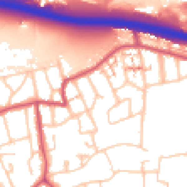 Daytime road noise heatmap for W5 1BG