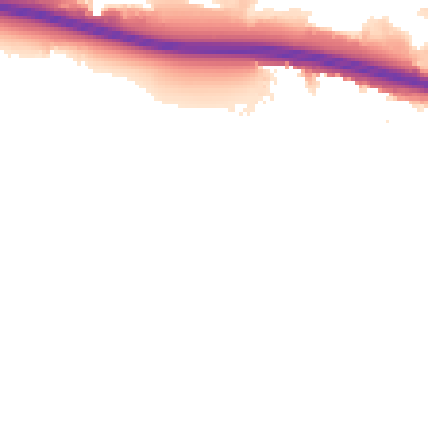 Night-time road noise heatmap for W5 1BG