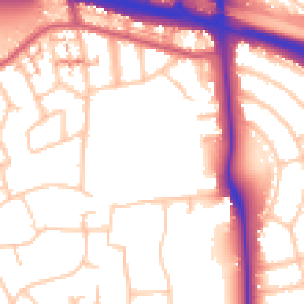 Daytime road noise heatmap for W5 1HP