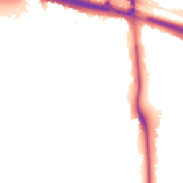 Night-time road noise heatmap for W5 1HP