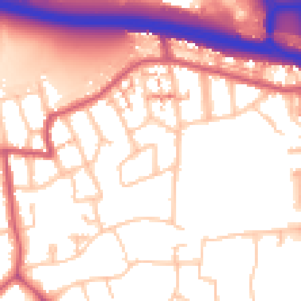 Daytime road noise heatmap for W5 1LA