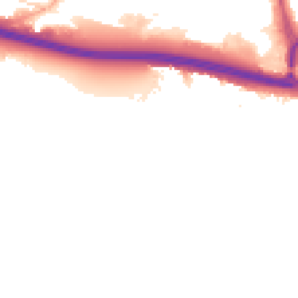 Night-time road noise heatmap for W5 1LD