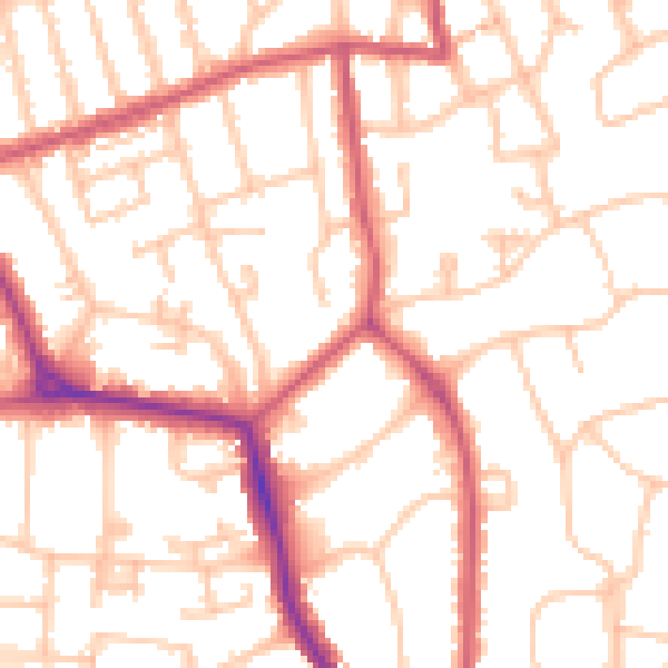 Daytime road noise heatmap for W5 1QB