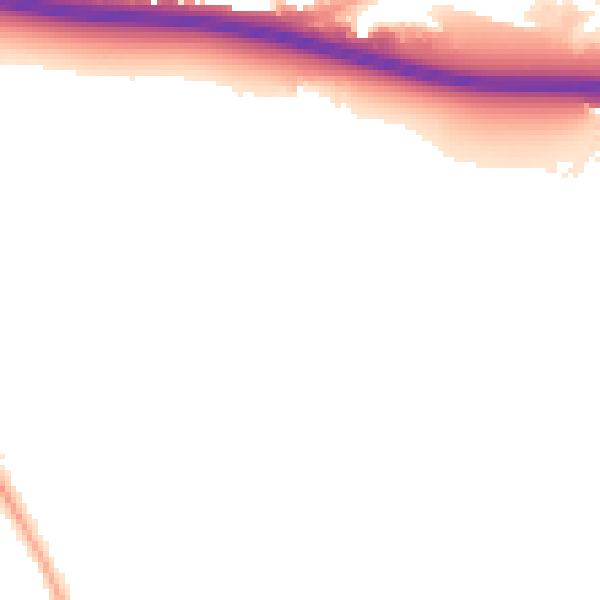 Night-time road noise heatmap for W5 1QN
