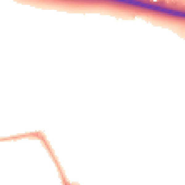 Night-time road noise heatmap for W5 1QU