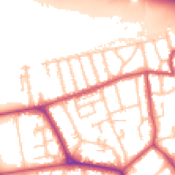 Daytime road noise heatmap for W5 1QX