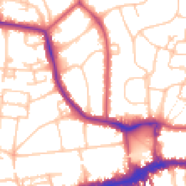 Daytime road noise heatmap for W5 2DN