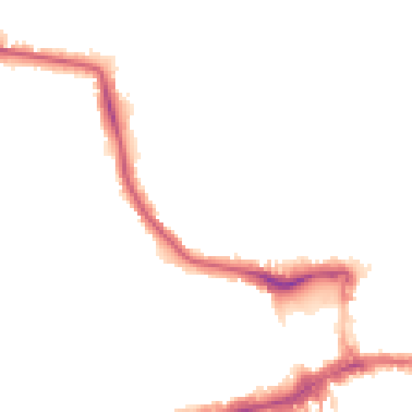 Night-time road noise heatmap for W5 2DN