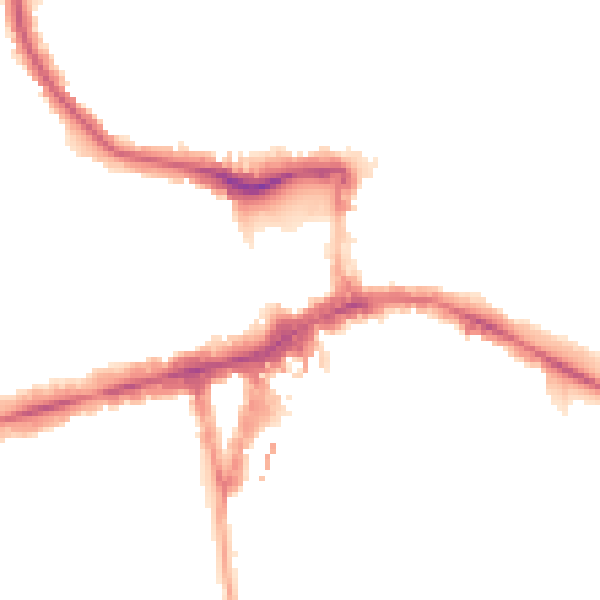 Night-time road noise heatmap for W5 2NN