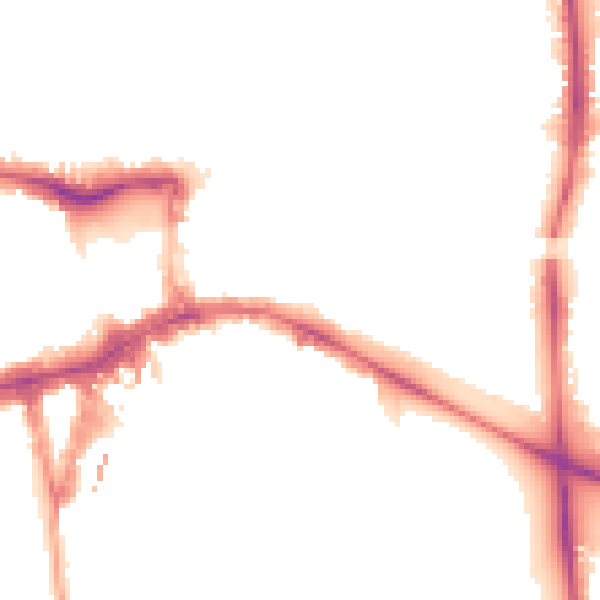 Night-time road noise heatmap for W5 2PY