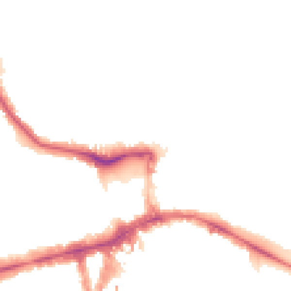 Night-time road noise heatmap for W5 2RX