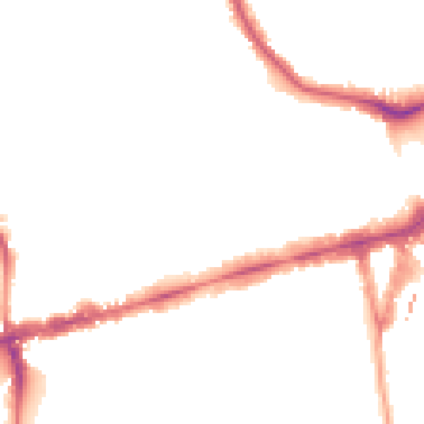 Night-time road noise heatmap for W5 2SY