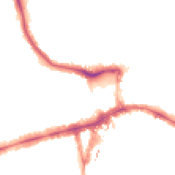 Night-time road noise heatmap for W5 2UU