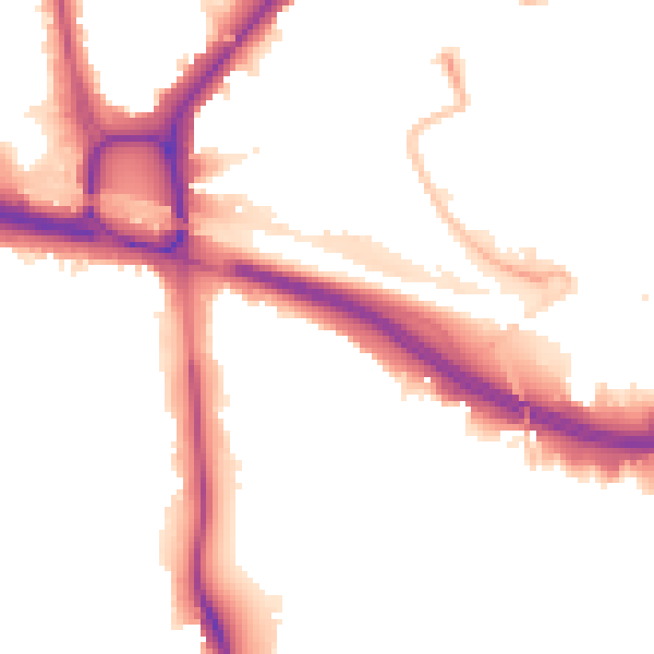Night-time road noise heatmap for W5 3BH