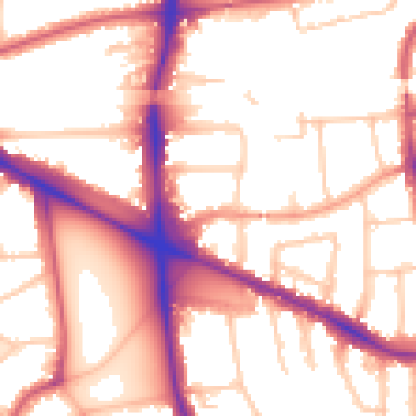 Daytime road noise heatmap for W5 3HP
