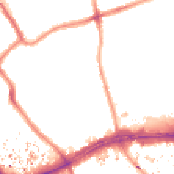 Night-time road noise heatmap for W5 4BD
