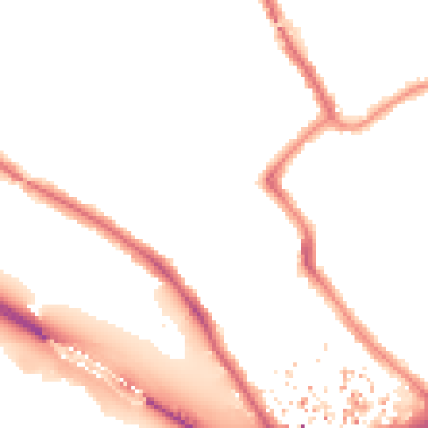 Night-time road noise heatmap for W5 4DS