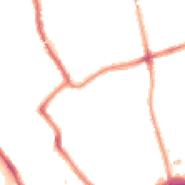 Night-time road noise heatmap for W5 4ES