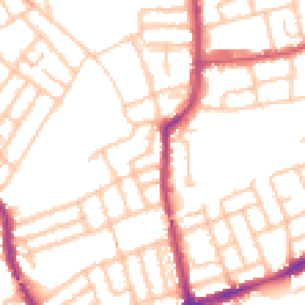 Daytime road noise heatmap for W5 4HP