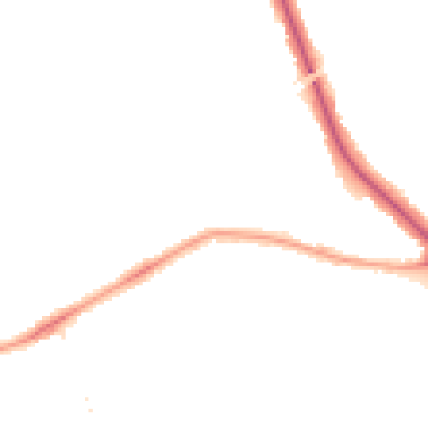 Night-time road noise heatmap for W5 4LN
