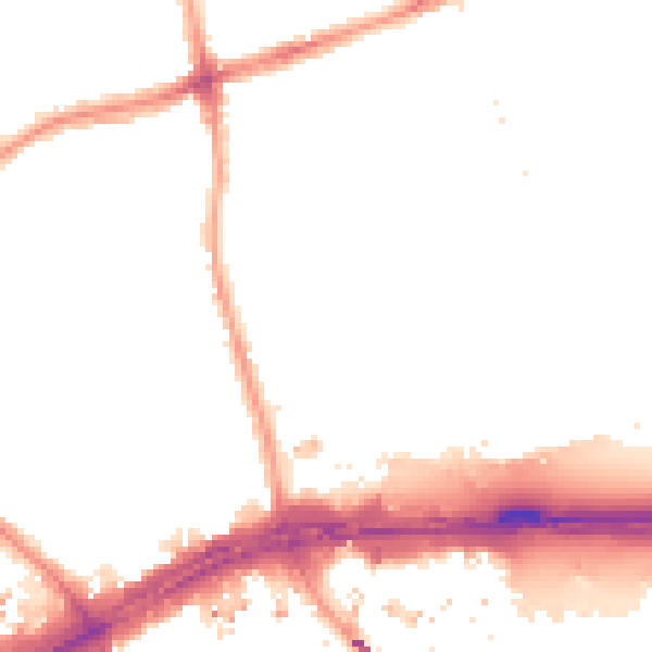 Night-time road noise heatmap for W5 4RE