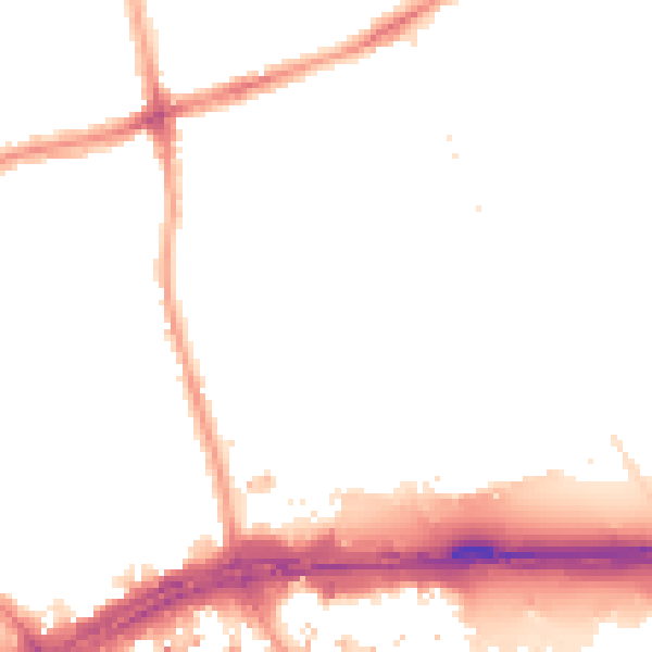 Night-time road noise heatmap for W5 4RF