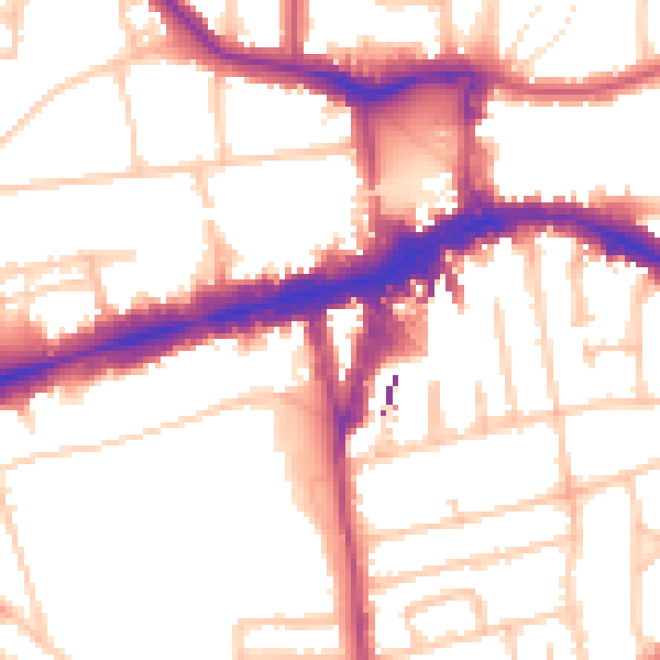 Daytime road noise heatmap for W5 5AP