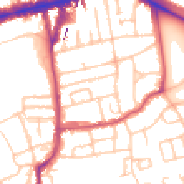 Daytime road noise heatmap for W5 5NN