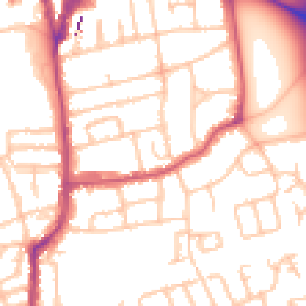 Daytime road noise heatmap for W5 5PG