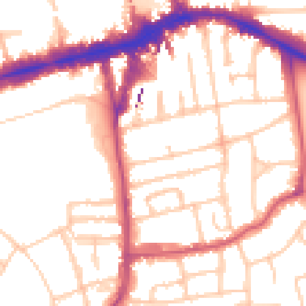 Daytime road noise heatmap for W5 5QP