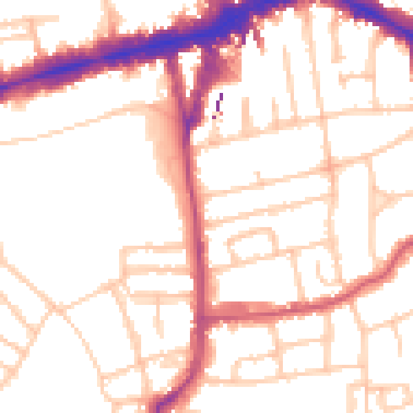 Daytime road noise heatmap for W5 5QR