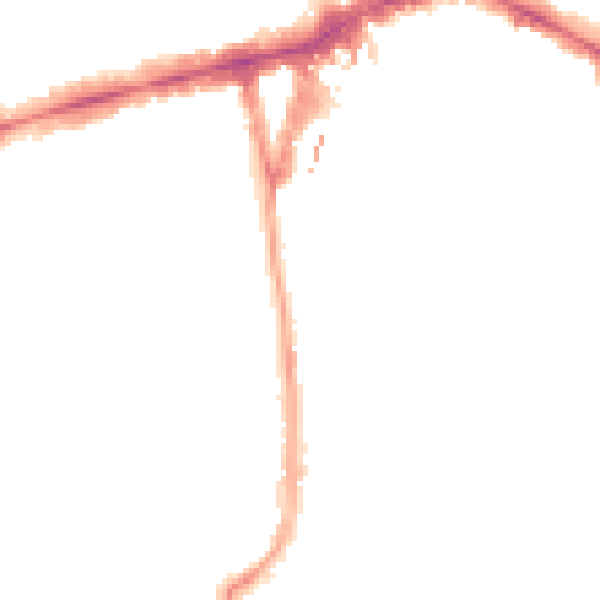 Night-time road noise heatmap for W5 5QR