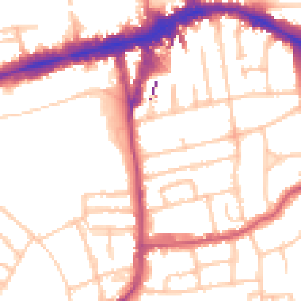 Daytime road noise heatmap for W5 5QW