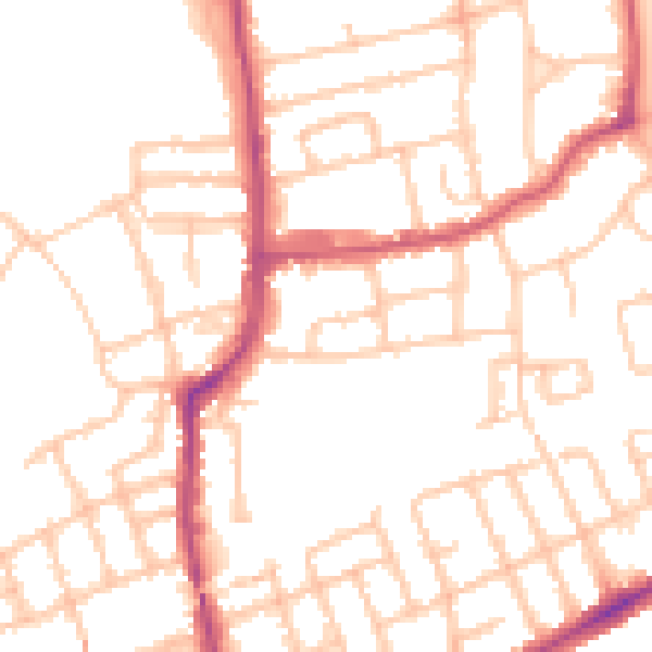 Daytime road noise heatmap for W5 5RL