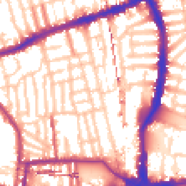 Daytime road noise heatmap for W6 0AN