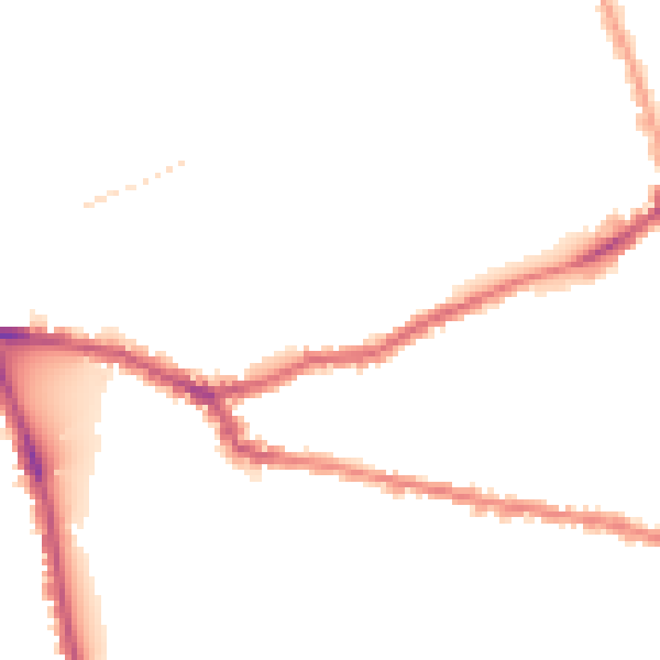 Night-time road noise heatmap for W6 8PY