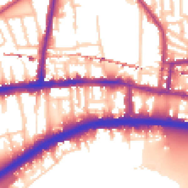 Daytime road noise heatmap for W6 9UN