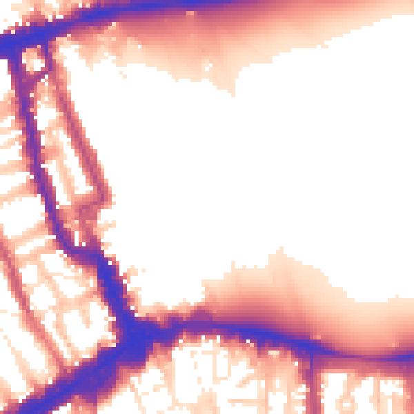 Daytime road noise heatmap for W8 4PU