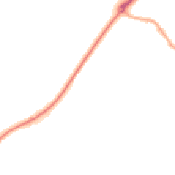 Night-time road noise heatmap for WA11 0AL