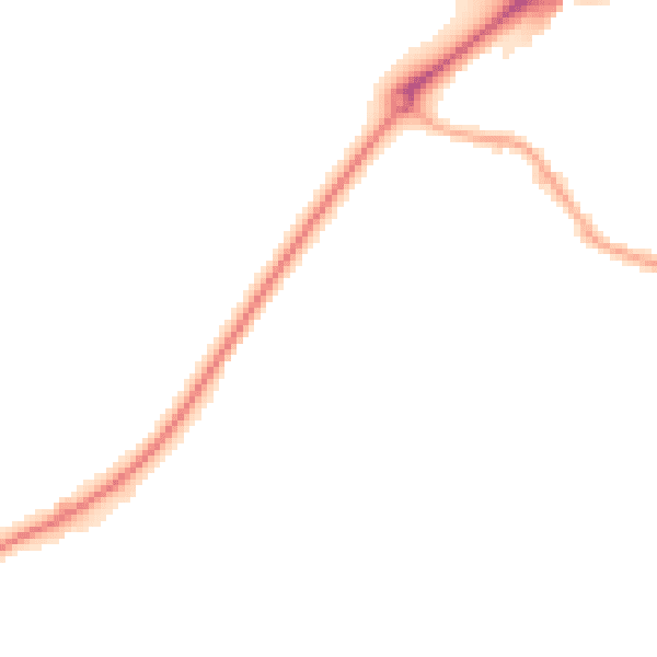Night-time road noise heatmap for WA11 0AR