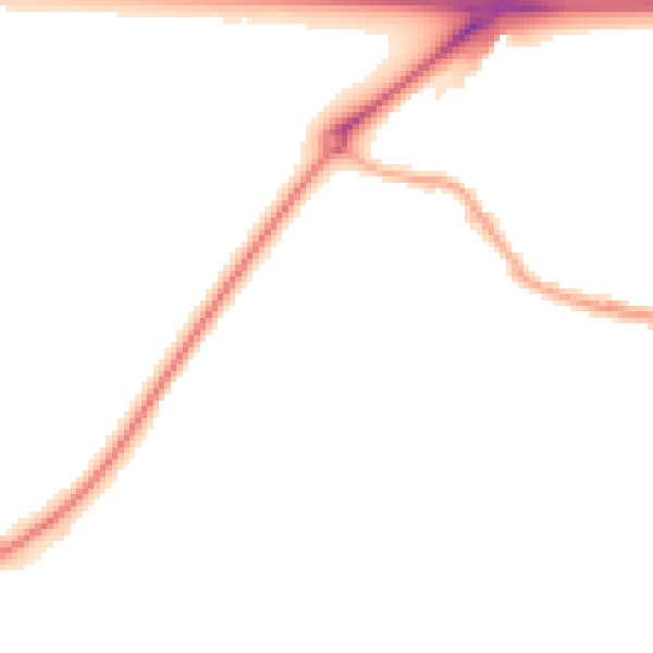Night-time road noise heatmap for WA11 0AS