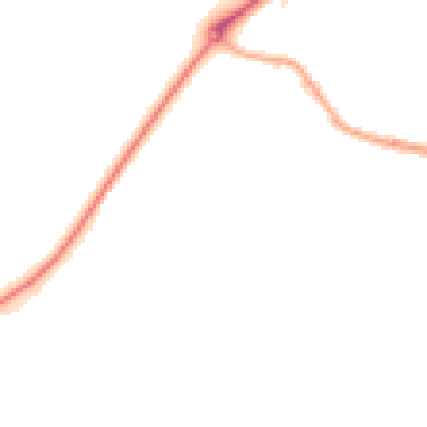 Night-time road noise heatmap for WA11 0AW